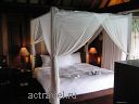 Отель Bora Bora Nui Resort & Spa: кровать. Навес над кроватью - только элемент стиля, москитов нет.
