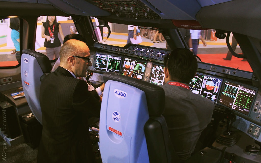 Кабина Airbus A350