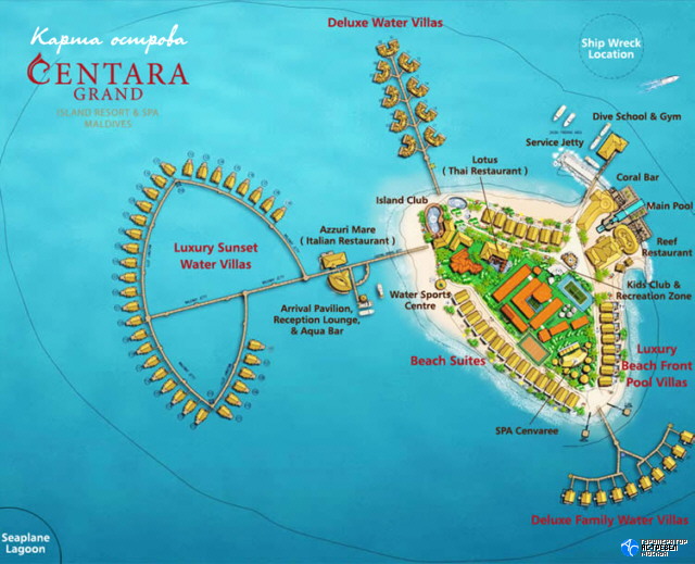 План отеля Centara Grand Island Resort & Spa