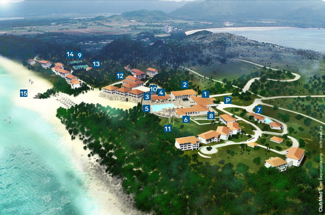 Схема курорта Club Med Kabira