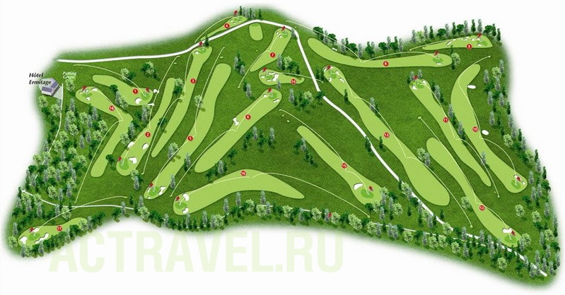 Схема гольф-поля в Виттеле