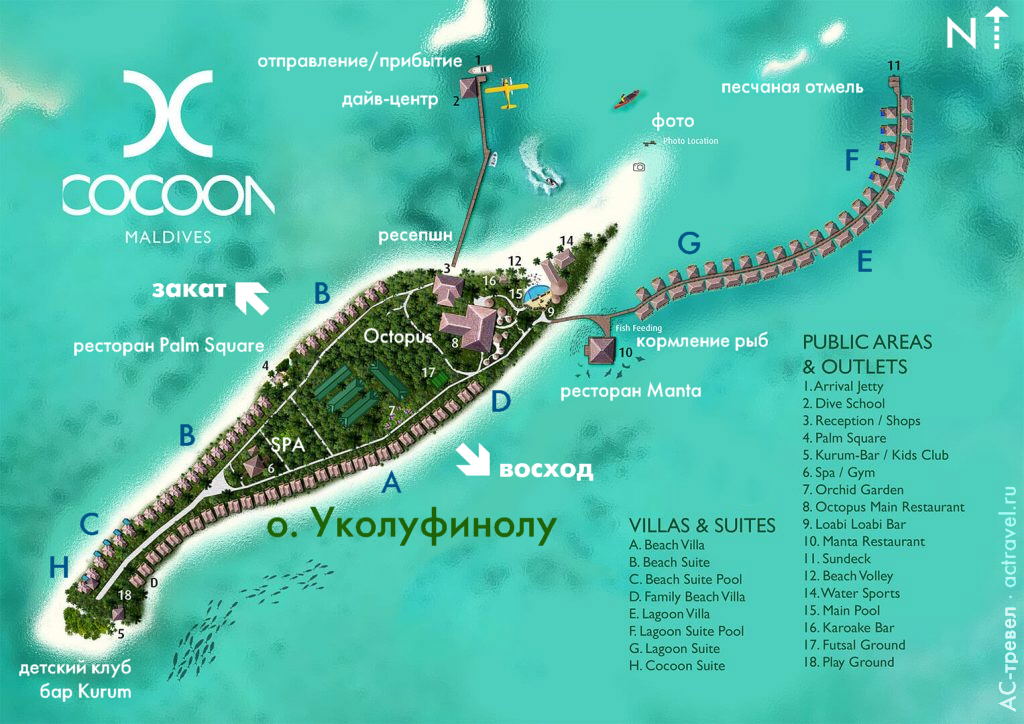 План курорта Cocoon