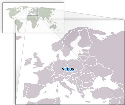 Расположения Чехии на карте мира