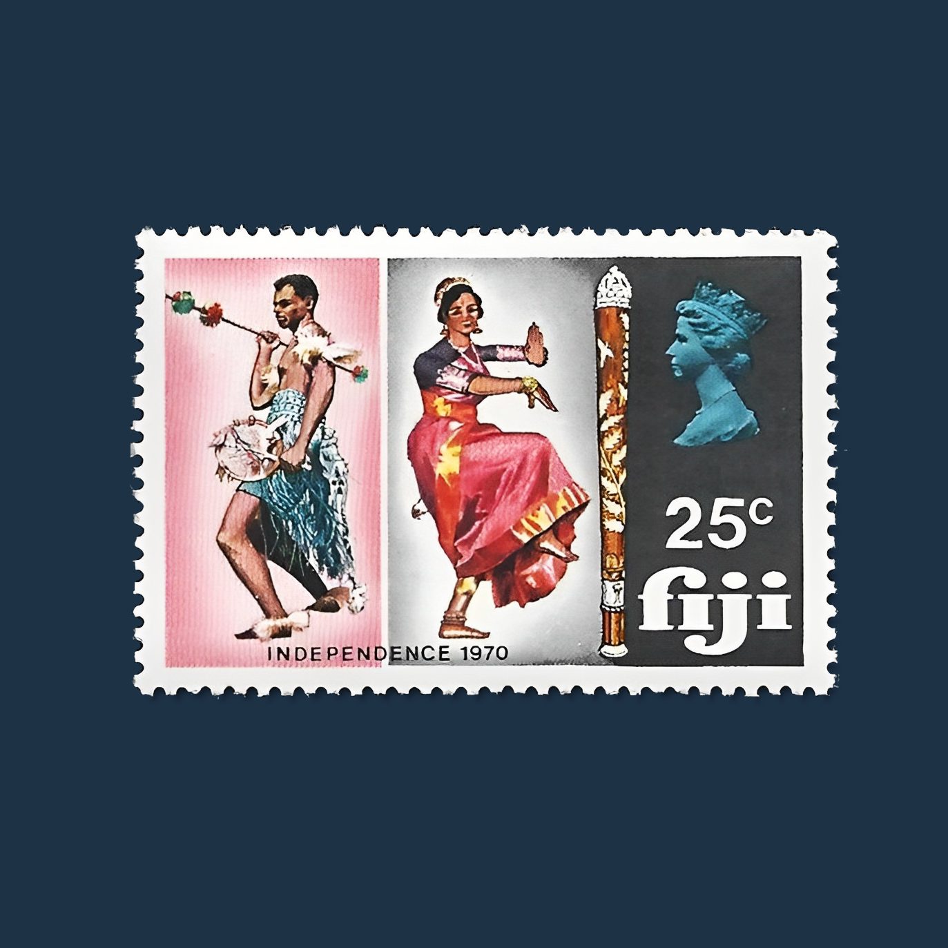 Почтовая марка Фиджи, посвященная независимости