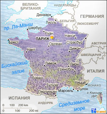 Карта Франции
