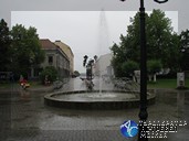 Сортавала. Дождь. Фонтан. Путешествие по Карелии.