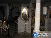 Валаам. Воскресенский скит. Нижняя Андреевская церковь, копирующая Храм Гроба Господня в Иерусалиме. Церковь без традиционного иконостаса, алтарь на виду. Путешествие по Карелии.