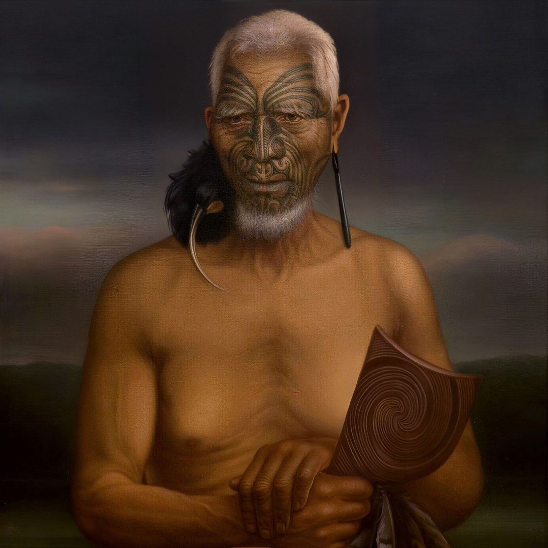 Портрет одного из вождей маори, 1878 г.