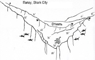 Схема дайв-сайта Shark City