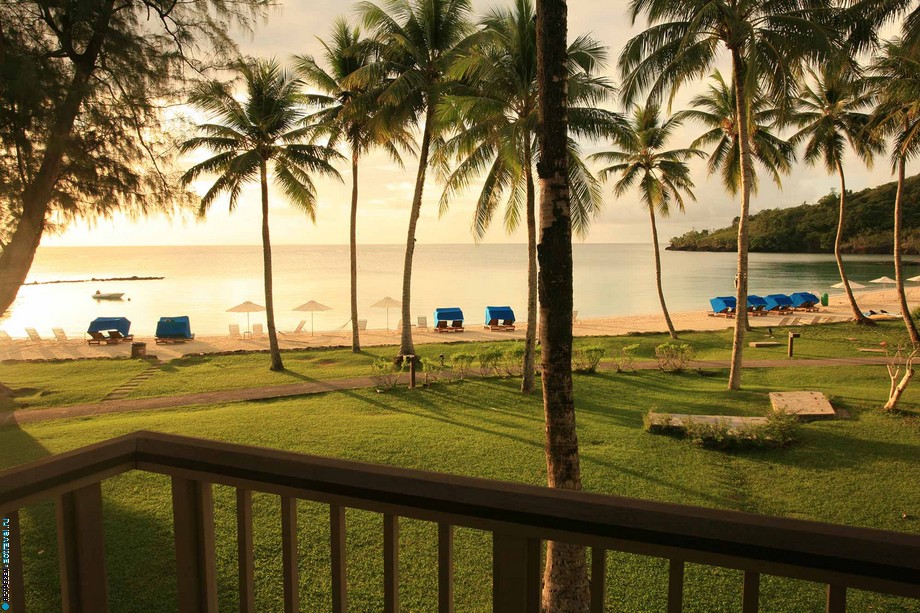 Вид из номера Ocean Front в отеле Palau Pacific Resort