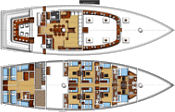 Схема палуб яхты Palau Siren