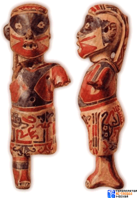 Керамическая скульптура доколумбова периода производства индейских племен на территории Панамы