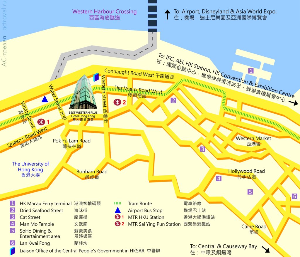 Положение Best Western Plus Hong Kong на карте