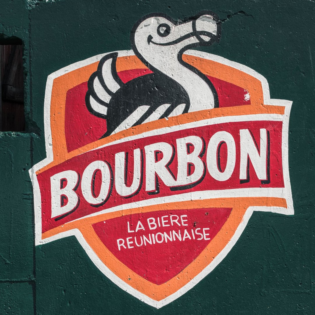 Реклама пива Бурбон в Реюньоне