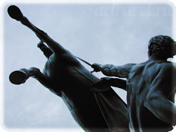 Санкт-Петербург. Одна из скульптурных групп на Аничковом мосту