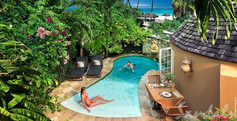  Caribbean Honeymoon Butler Rondoval with Private Pool Sanctuary   Sandals Grande Antigua
