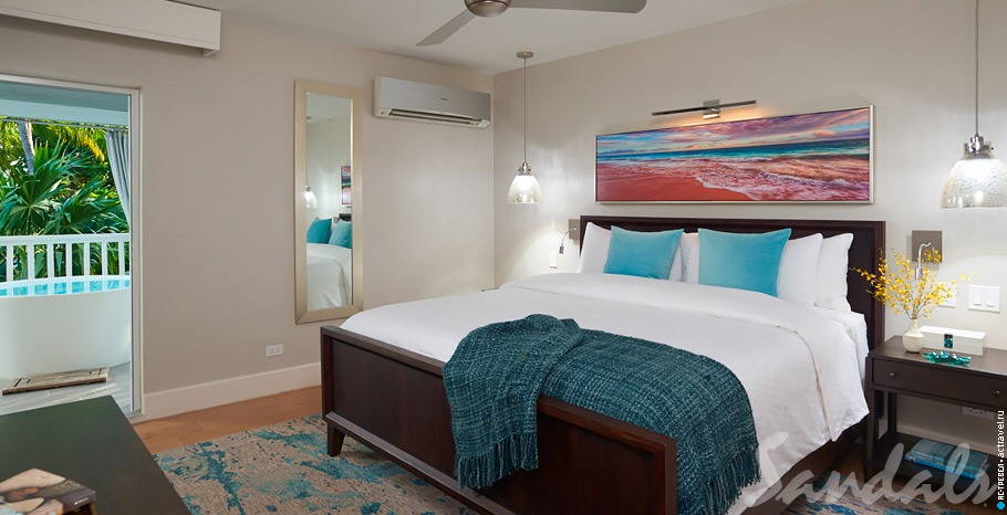 Номер Royal English One Bedroom Butler Villa Suite with Balcony Tranquility Soaking Tub в отеле Sandals Royal Bahamian