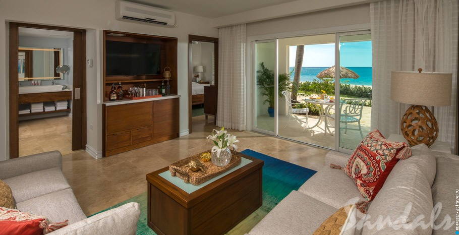  Italian Beachfront One Bedroom Walkout Butler Suite  Sandals South Coast