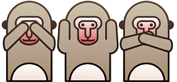 Три обезьяны «не вижу, не слышу, не говорю»