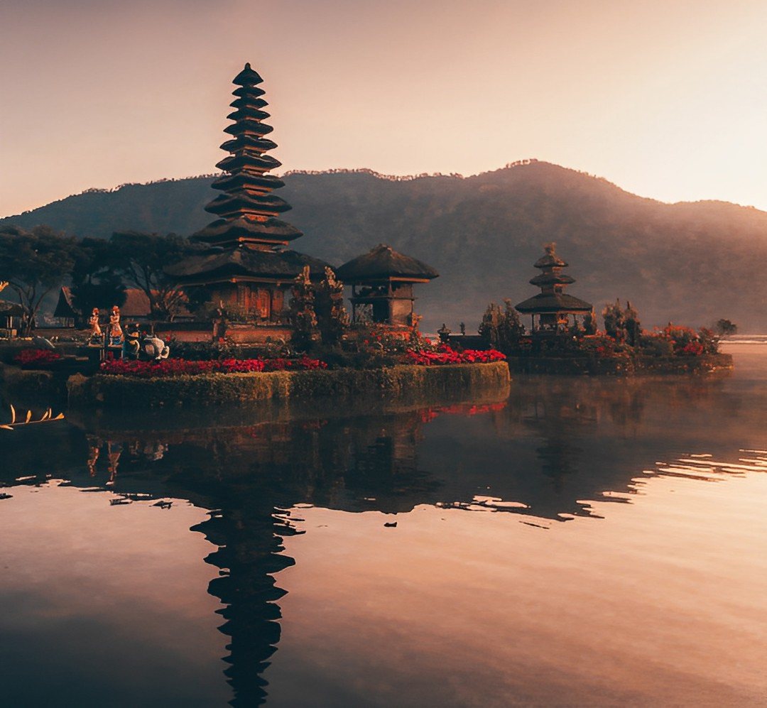 Храм Улун Дану на острове Бали, Индонезия