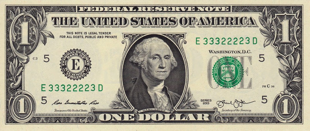 Банкнота 1 доллар США